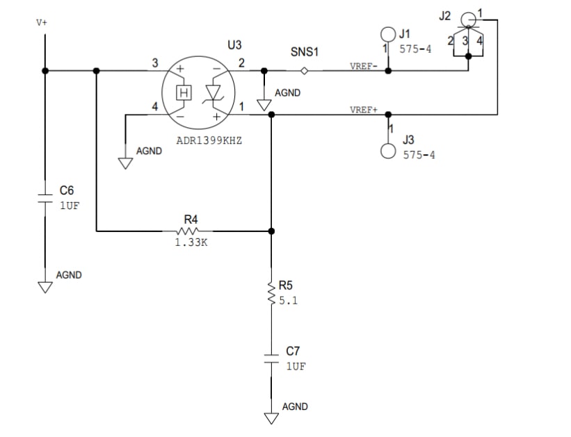 Schéma - Analog Devices Inc. Carte d'évaluation ADR1399H-EBZ